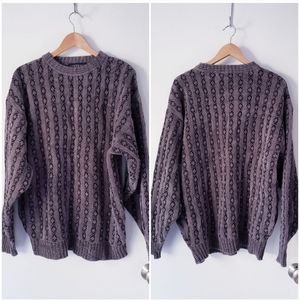 Vintage Chunky Knit  Oversized Sweater Sz L